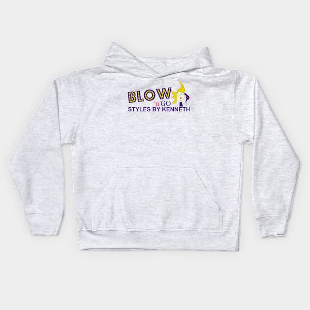 Blow 'n' Go - Styles By Kenneth Kids Hoodie by Meta Cortex